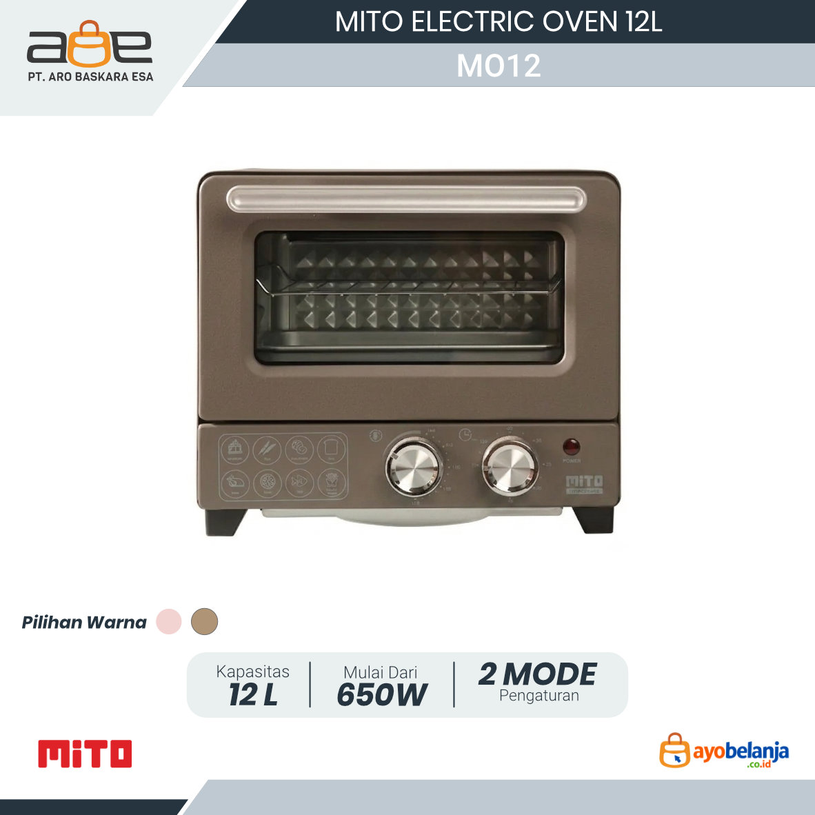 MITO - ELECTRIC OVEN - MO12 RETRO SERIES - 12L