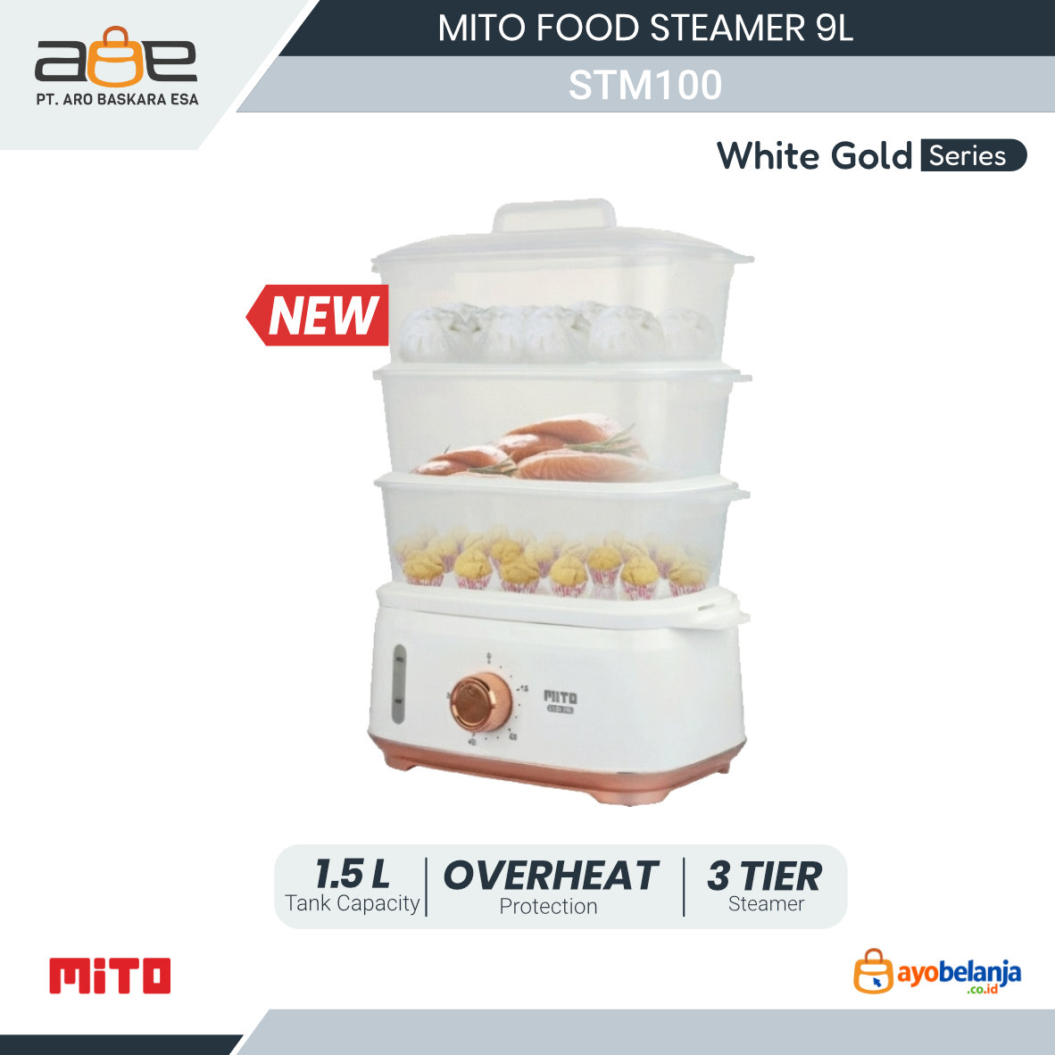 MITO - FOOD STEAMER - STM100 - 9L