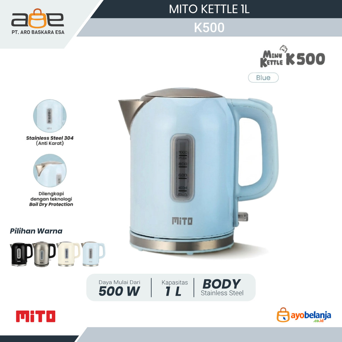 MITO - KETTLE - K500 MINI - 1L