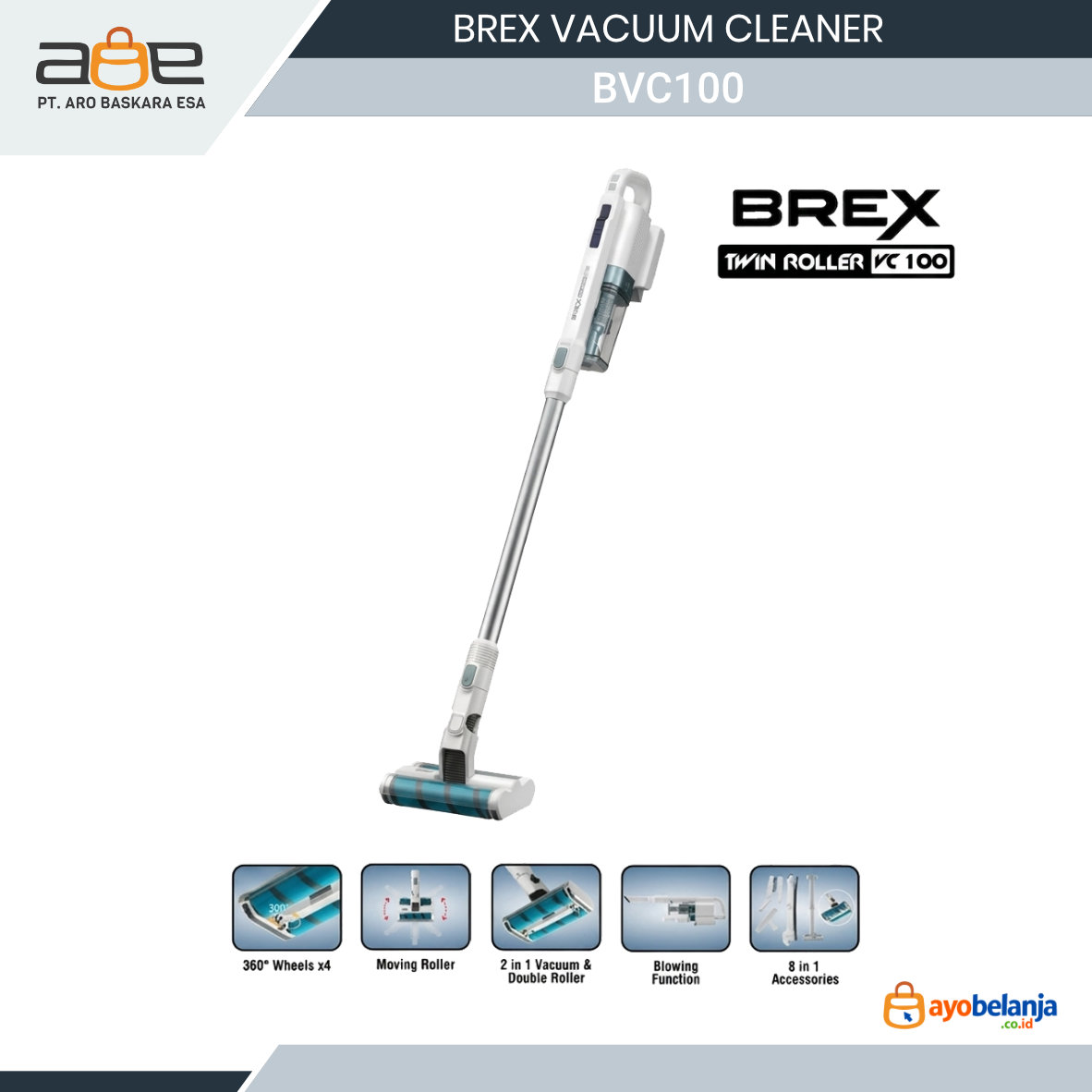BREX - VACUUM CLEANER - VC100 TWIN ROLLER