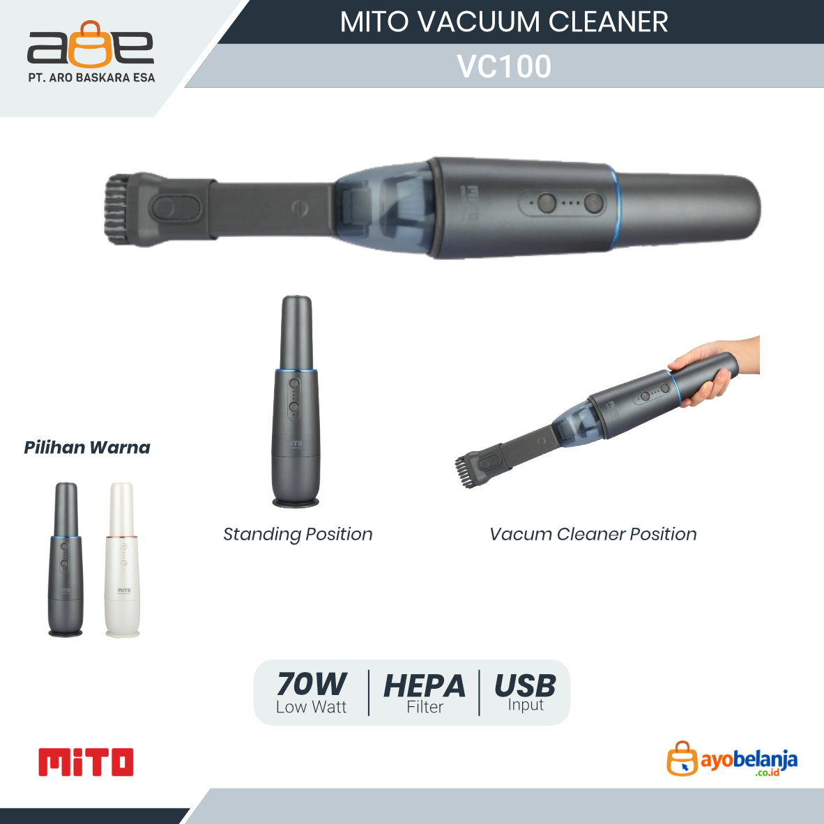 MITO - VACUUM CLEANER - VC100 SEPHIA